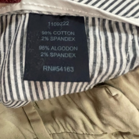 TOMMY HILFIGER Tan Shorts Elastic Leg Bands Size 12 - Picture 8 of 8